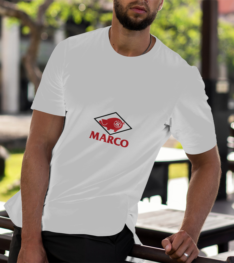 MARCO Pig Logo Red Black Diamond T-Shirt
