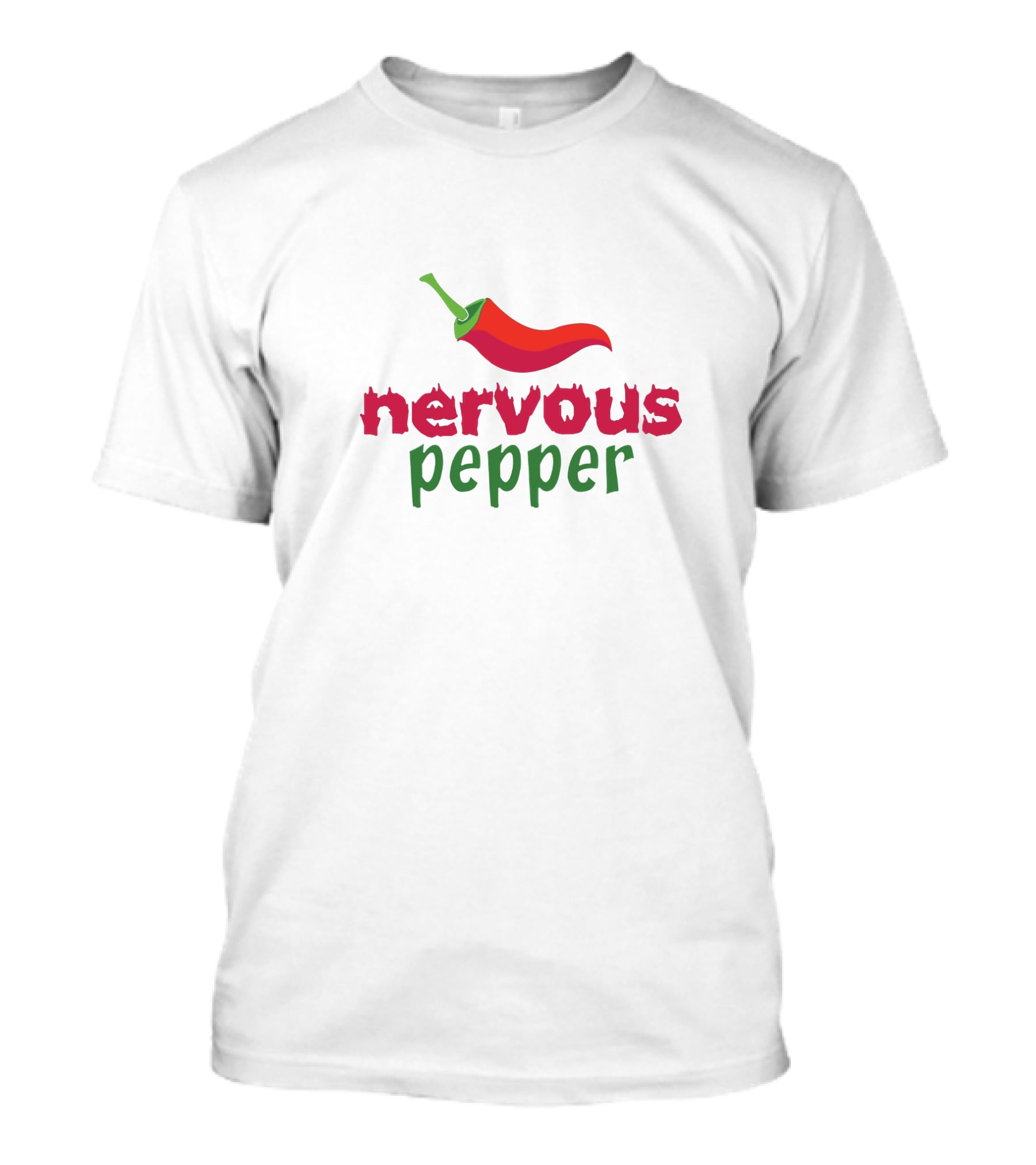 Nervous Pepper Red Chili Drawing T-Shirt