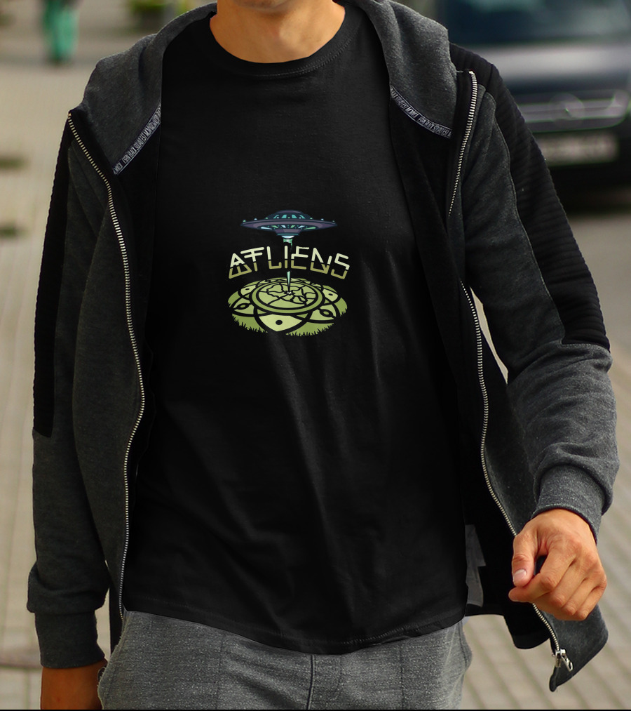 Atliens UFO Crop Circle Extraterrestrial T-Shirt