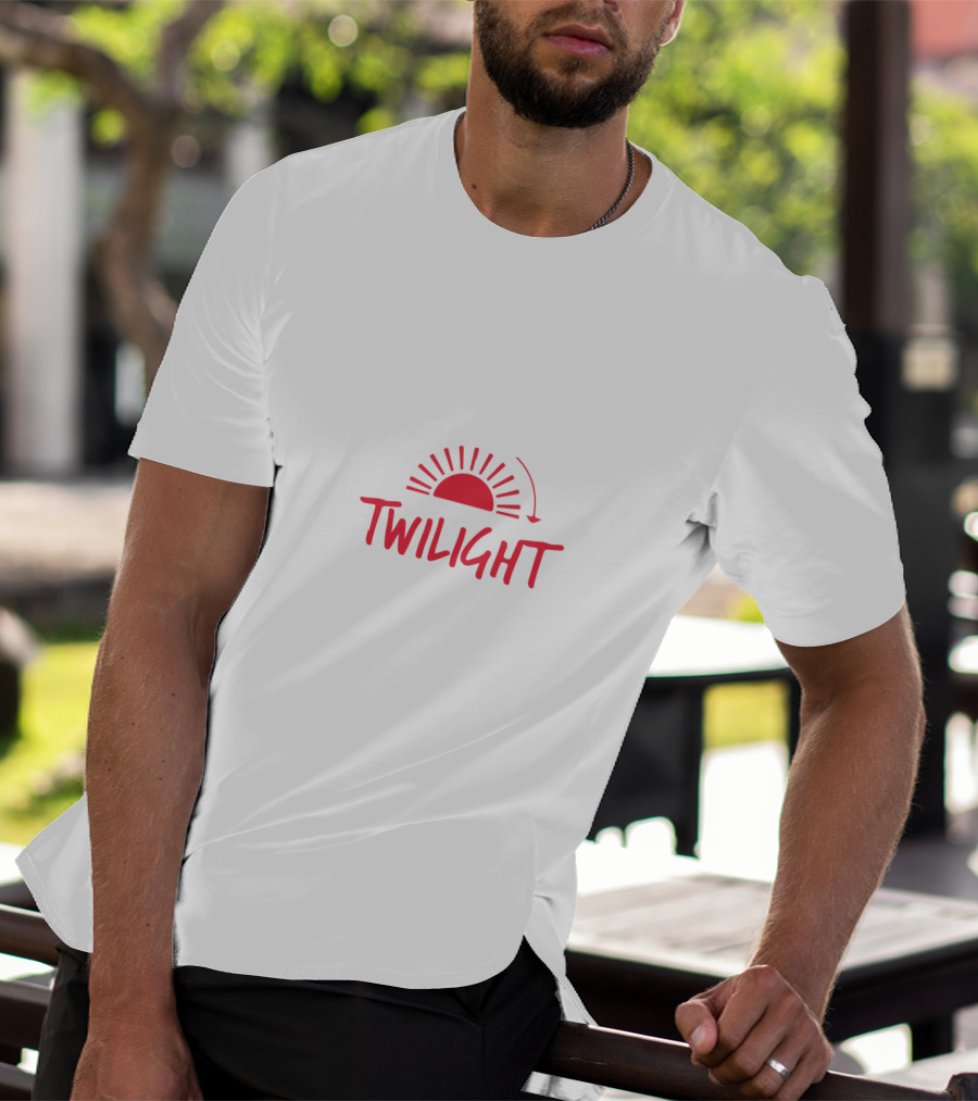 TWILIGHT Sunset Symbol With Red Sun Arrows And Rays T-Shirt
