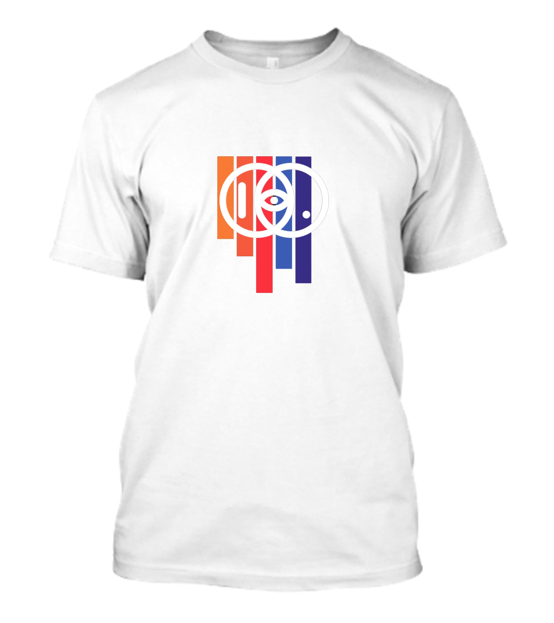 IDKHOW Eye Stripes Red Blue Orange T-Shirt