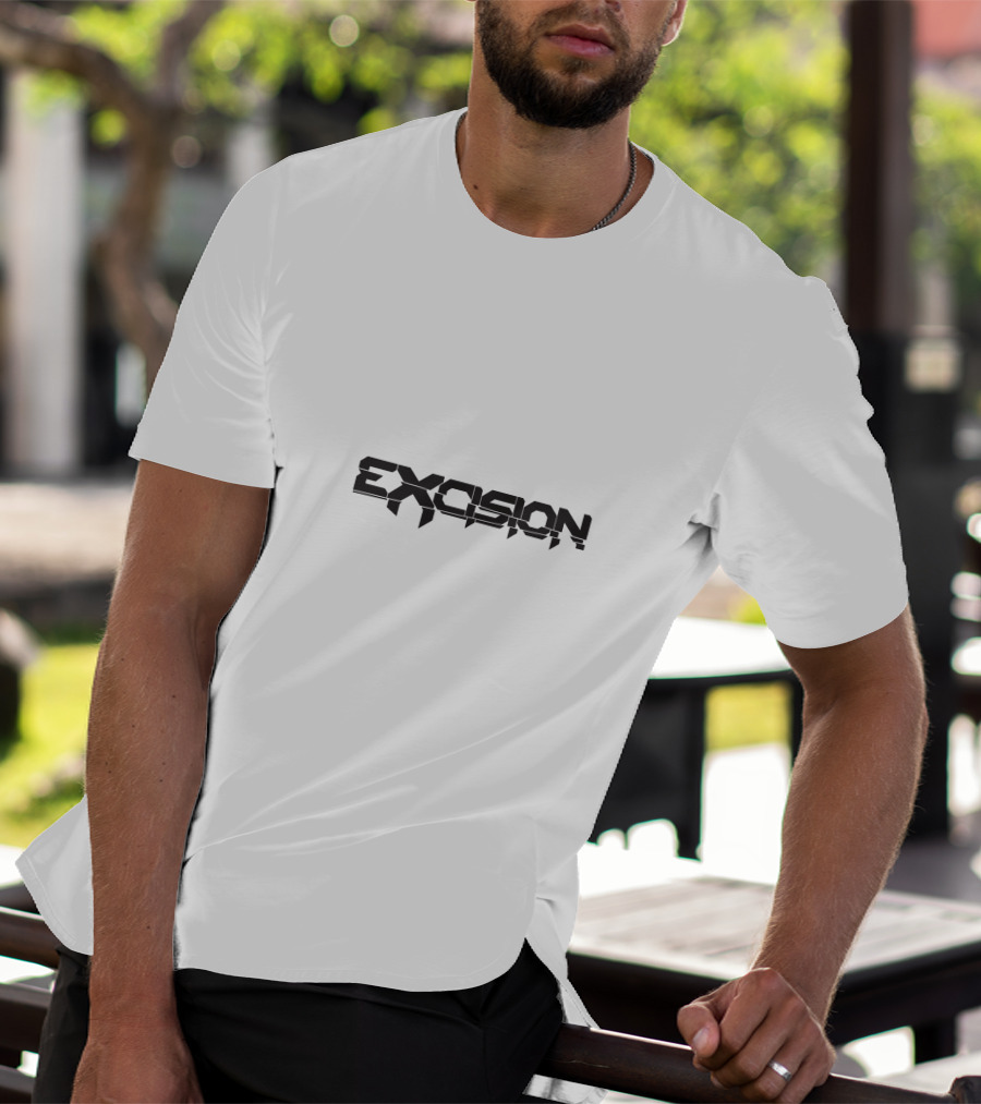 Excision Logo Reflective Text T-Shirt