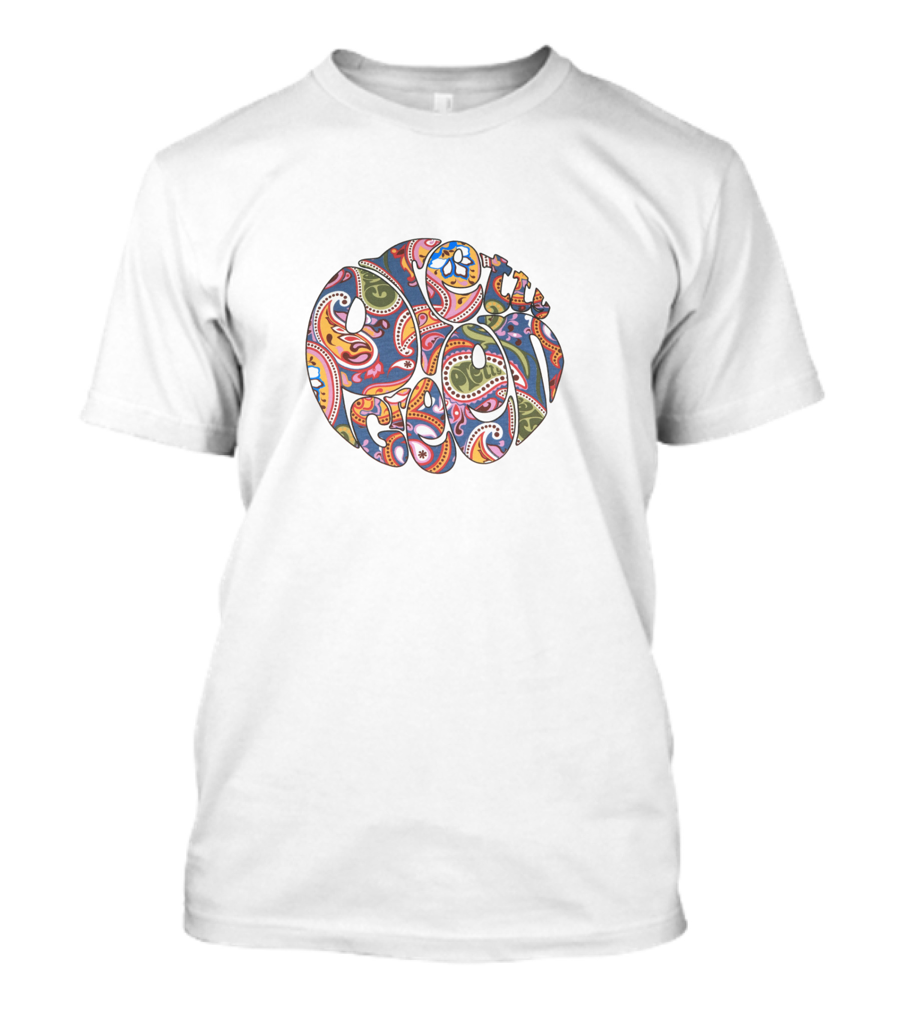 Peace Paisley Round Multicolor T-Shirt