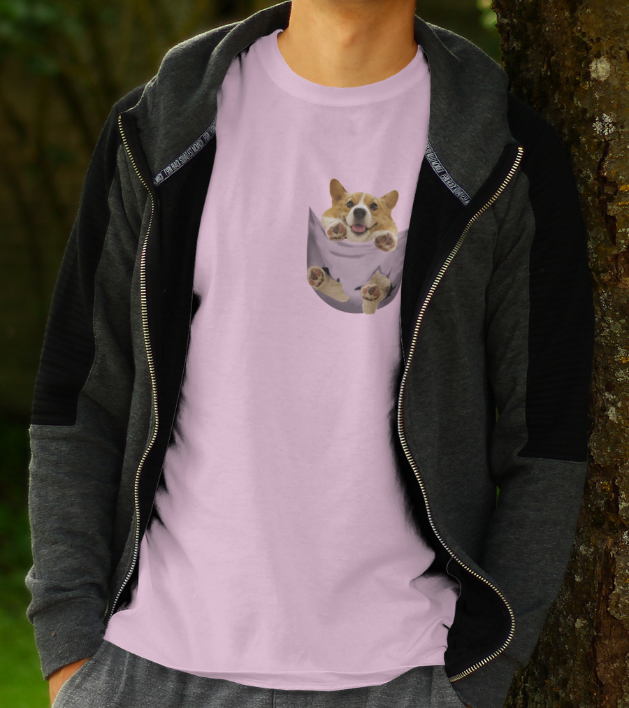 Lovely Corgi Pocket Pal T-Shirt