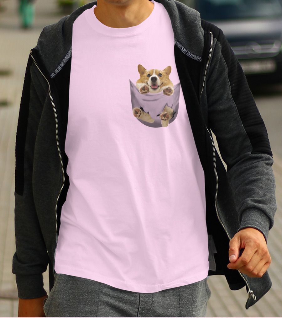 Lovely Corgi Pocket Pal T-Shirt