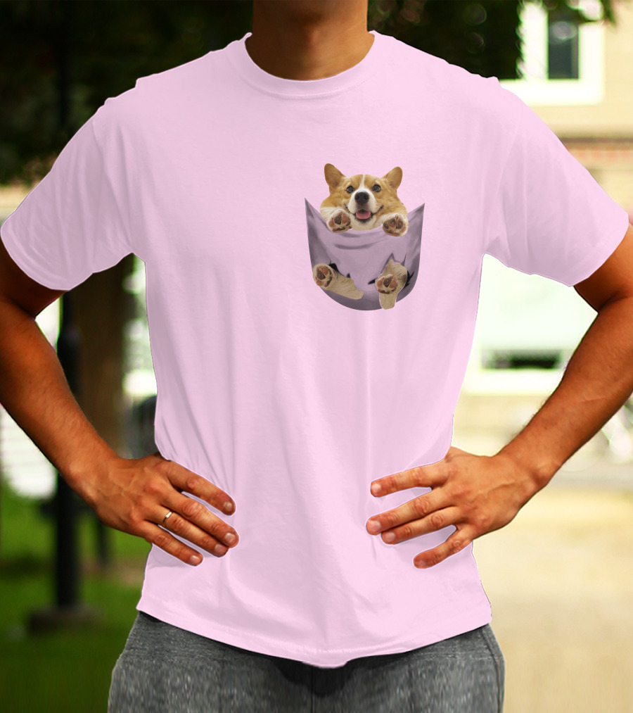 Lovely Corgi Pocket Pal T-Shirt