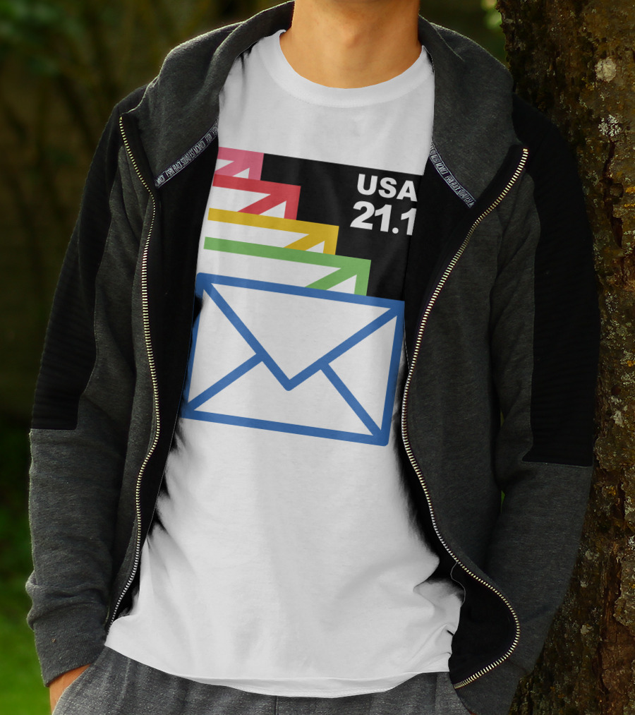 USA 21.1 Envelope Crop Top USPS Merch T-Shirt