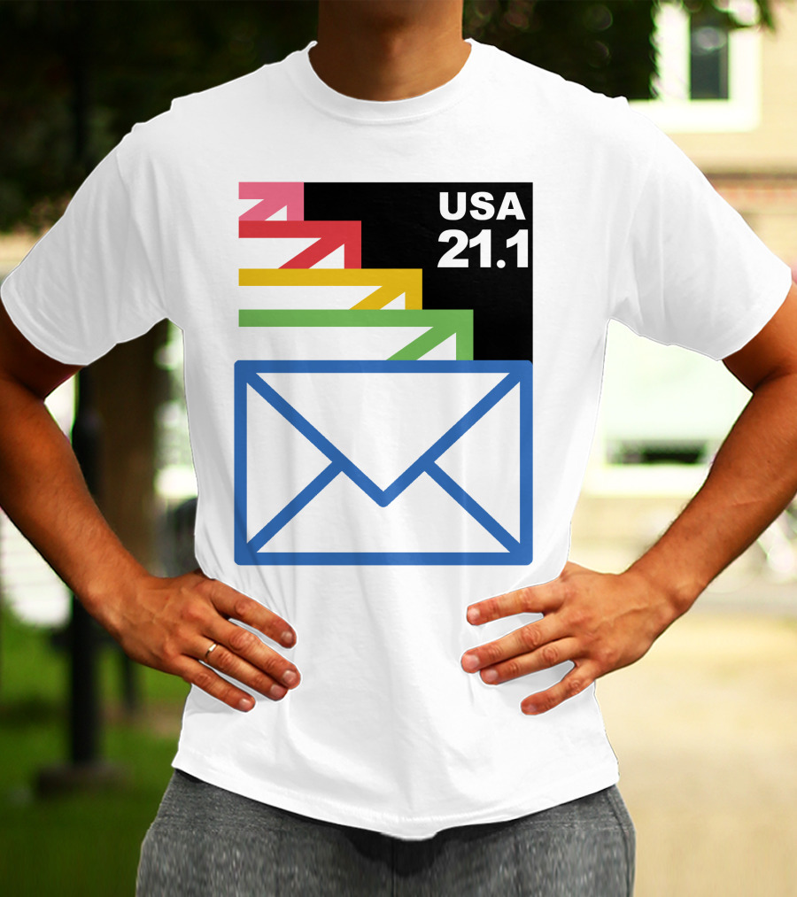 USA 21.1 Envelope Crop Top USPS Merch T-Shirt