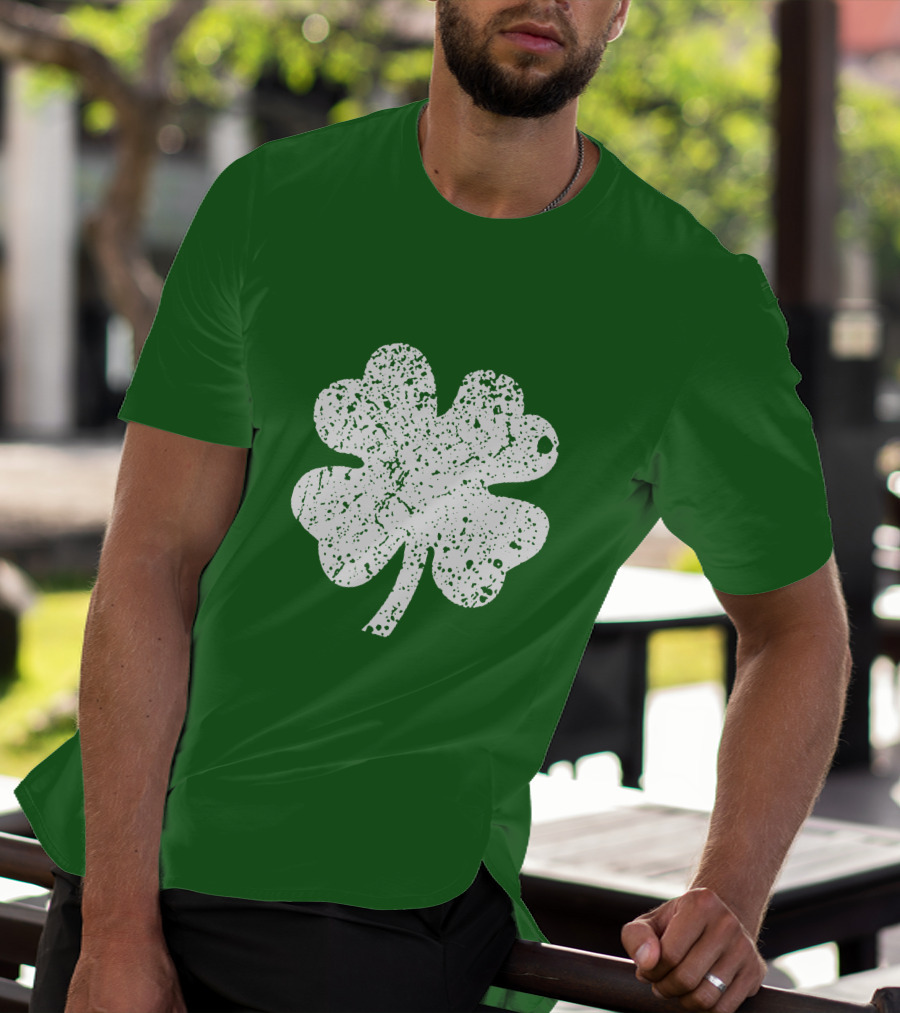 Four Leaf Clover St. Patrick's Day Green Lucky Charm T-Shirt