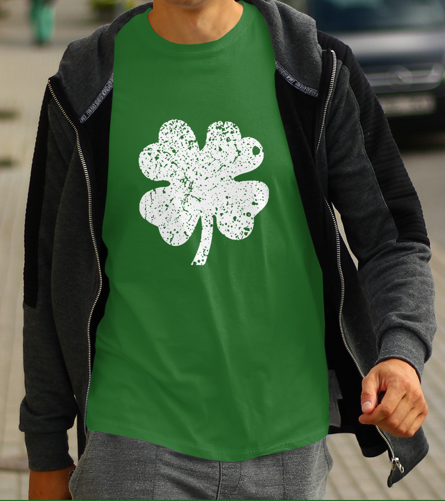 Four Leaf Clover St. Patrick's Day Green Lucky Charm T-Shirt