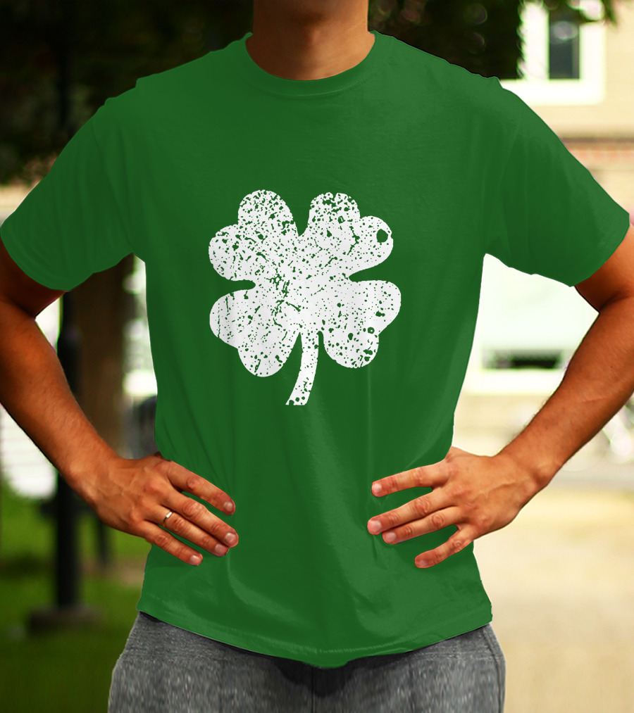 Four Leaf Clover St. Patrick's Day Green Lucky Charm T-Shirt