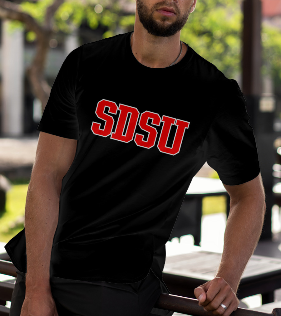 SDSU San Diego State University Bold Red Letters T-Shirt