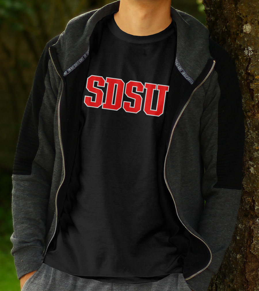 SDSU San Diego State University Bold Red Letters T-Shirt