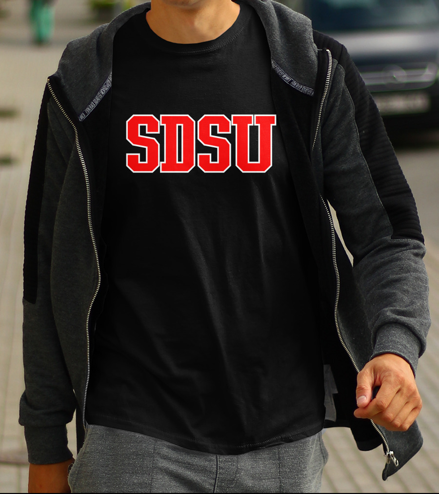 SDSU San Diego State University Bold Red Letters T-Shirt