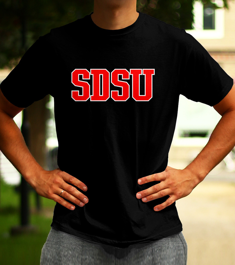 SDSU San Diego State University Bold Red Letters T-Shirt