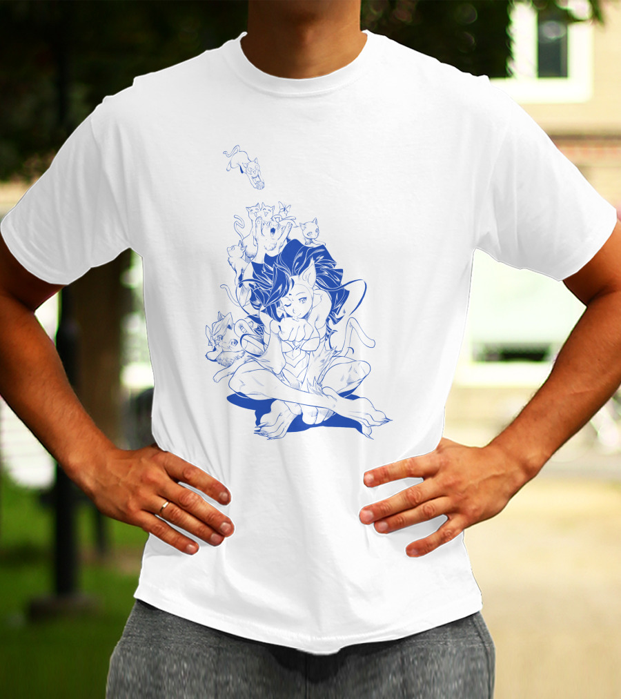Udon Darkstalkers Felicia Icon Cats Cats Cats T-Shirt