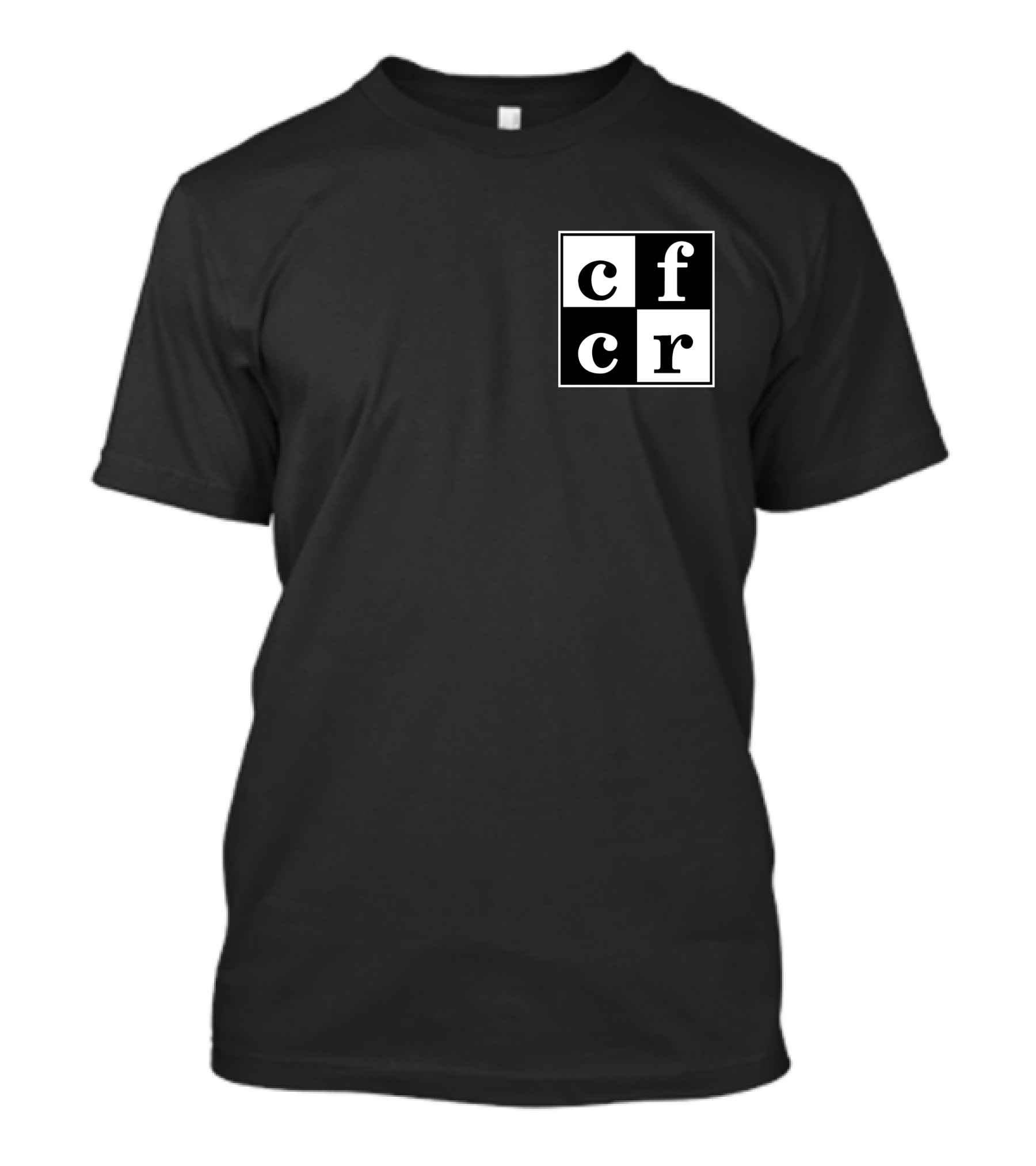 CFCR Saskatoon Merch Square Logo Black And White Checkerboard T-Shirt