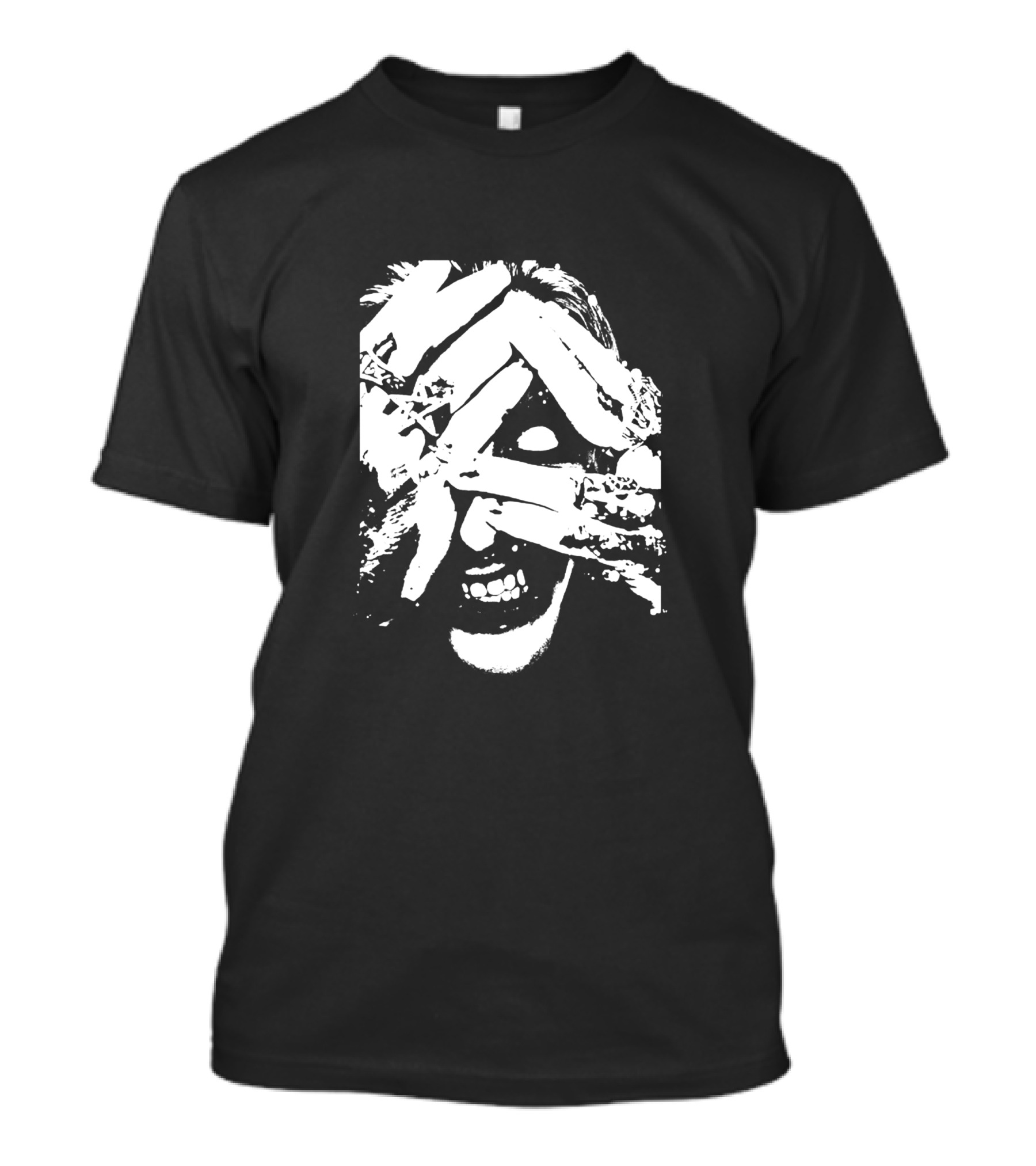 Jake E Munro Grin Eyes Covered Hands T-Shirt
