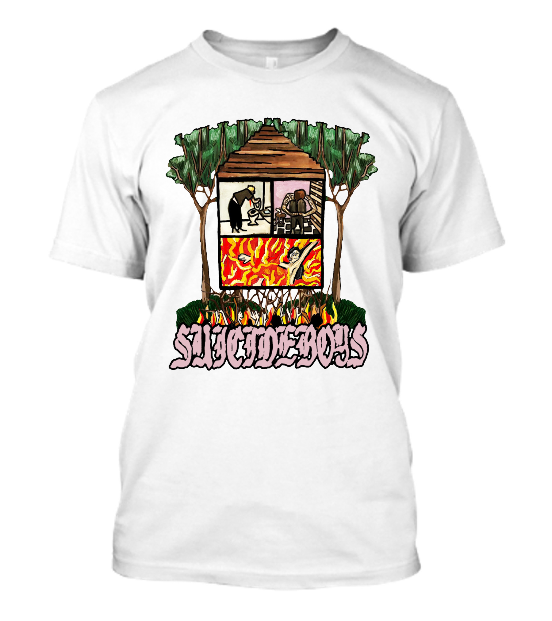 Suicideboys Fire And House Scene T-Shirt