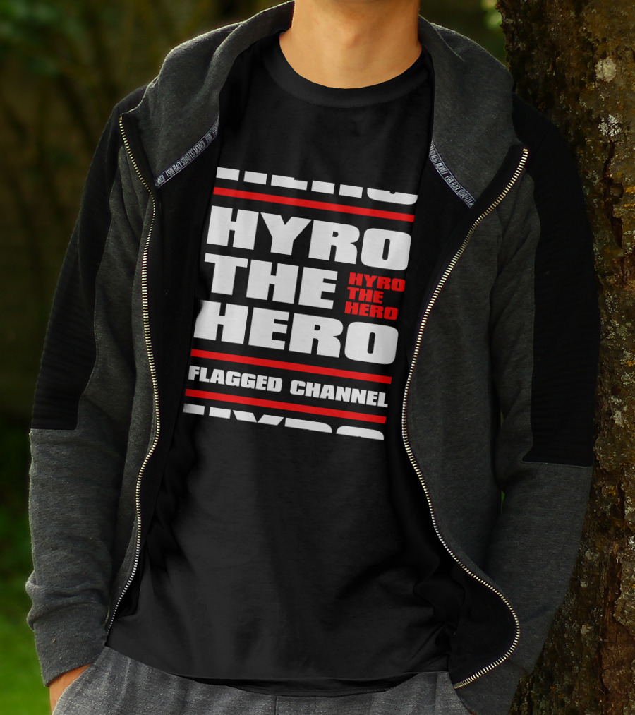 Hyro The Hero Flagged Channel Stacked KingsRoadMerch T-Shirt