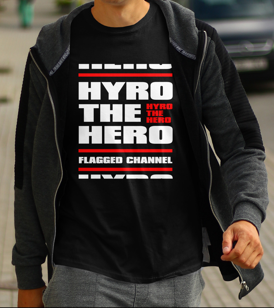 Hyro The Hero Flagged Channel Stacked KingsRoadMerch T-Shirt