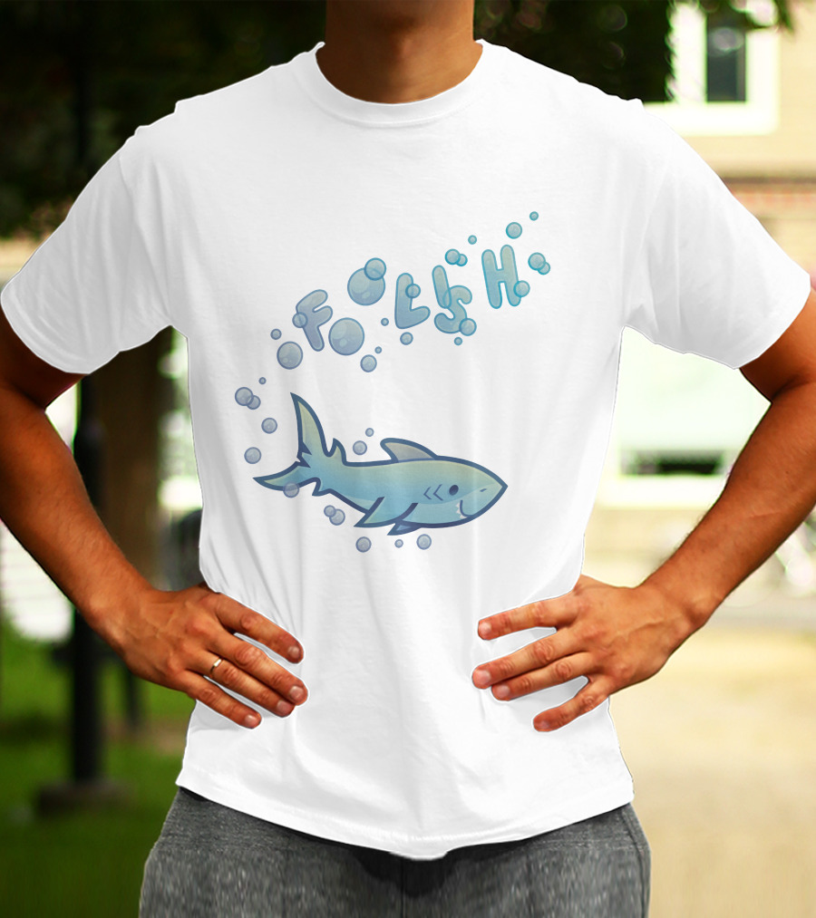 Foolish Shark Bubbles Gamers Méh T-Shirt