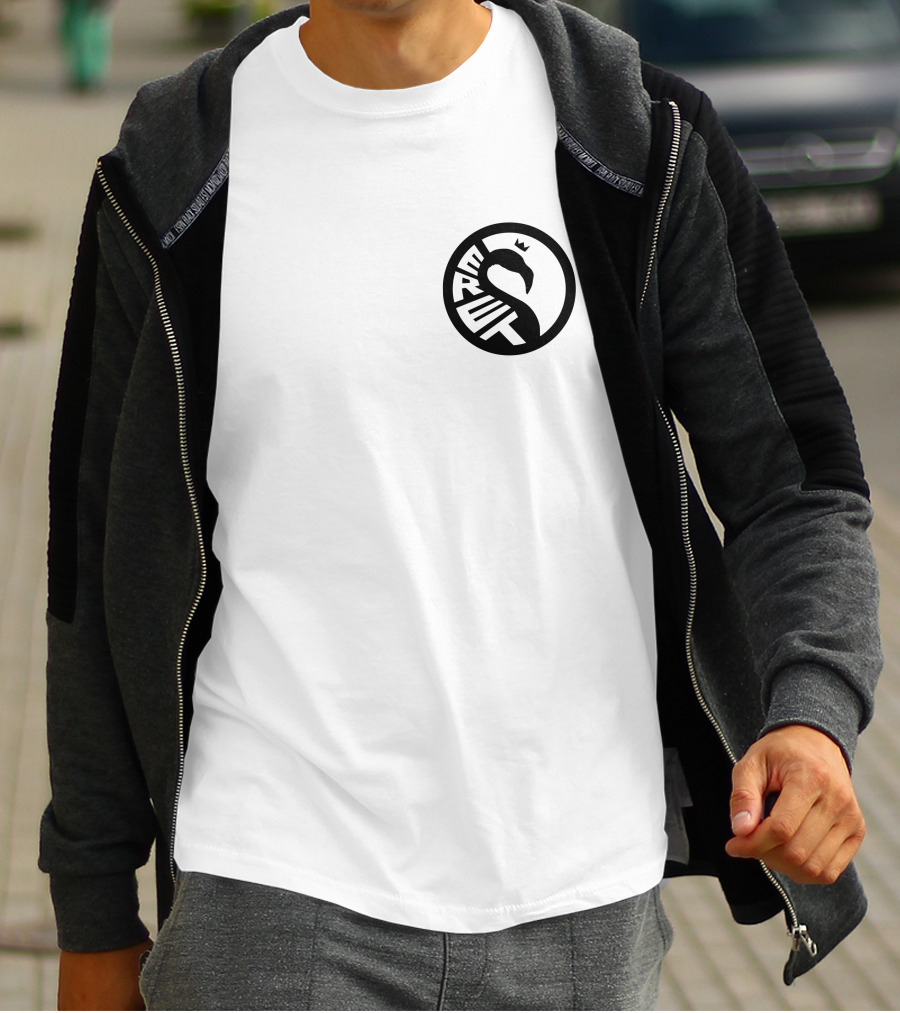 Eret Alastair Crowned Flamingo Black Circle T-Shirt