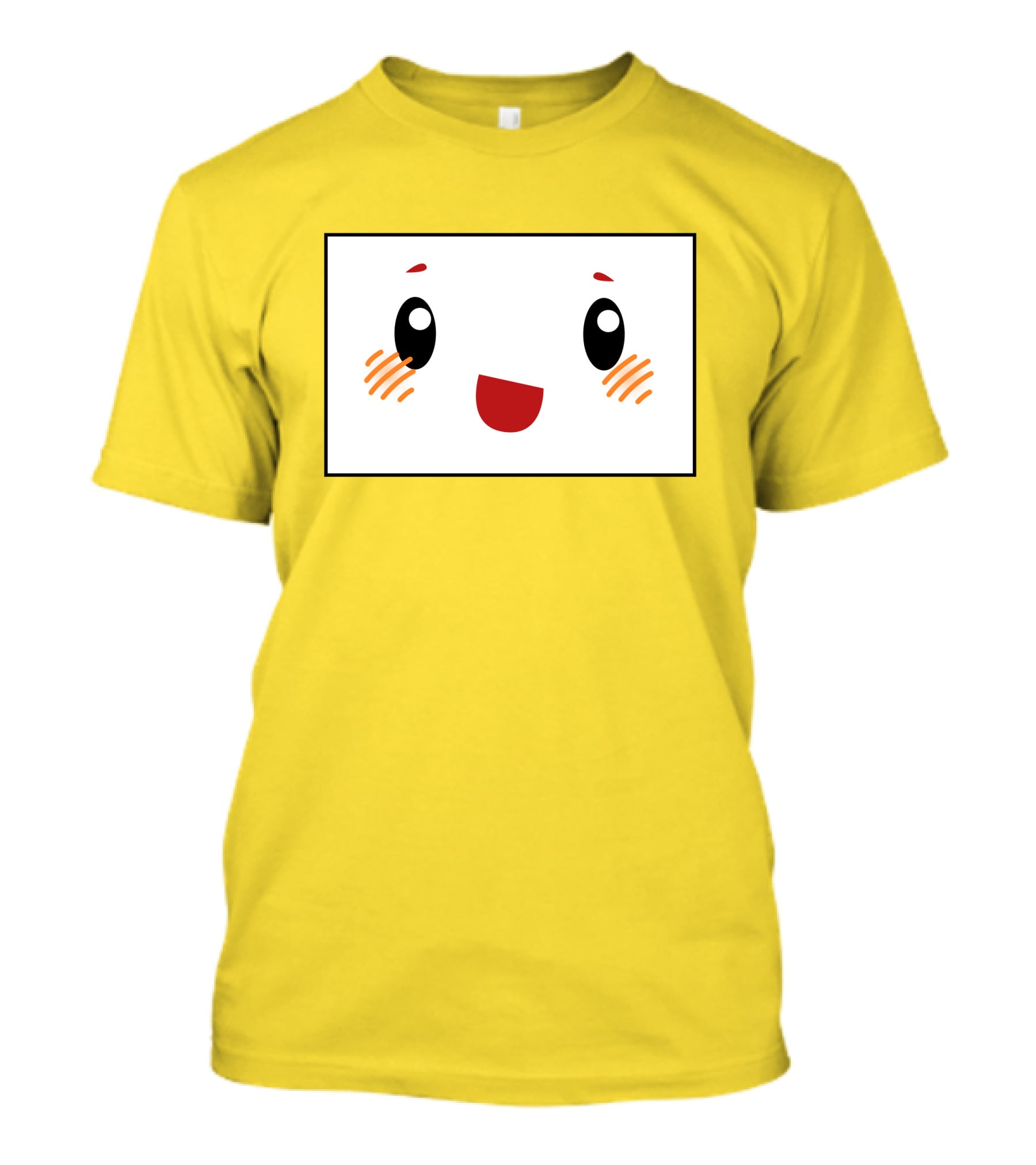 Shop Lankybox Merch Store Boxy Kawaii Face Yellow T-Shirt