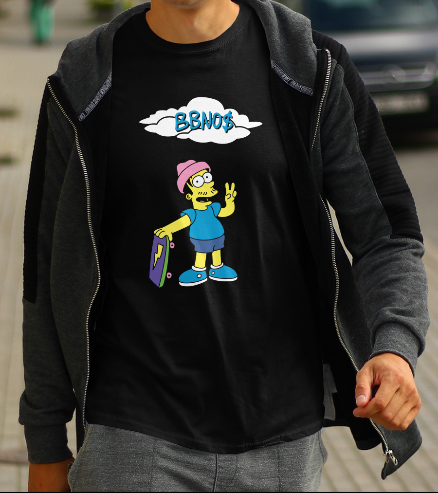 BBNO$ Simpson Style Skateboard T-Shirt
