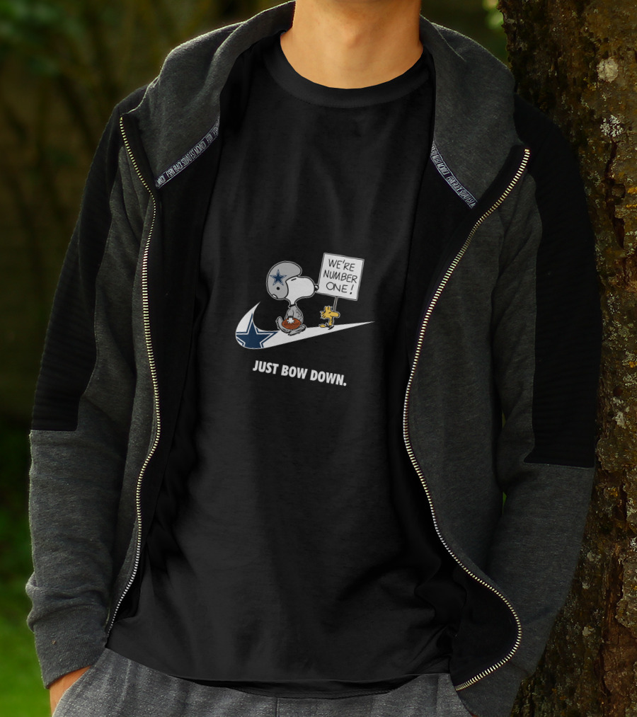 Snoopy Dallas Cowboys Just Bow Down We're Number One T-Shirt