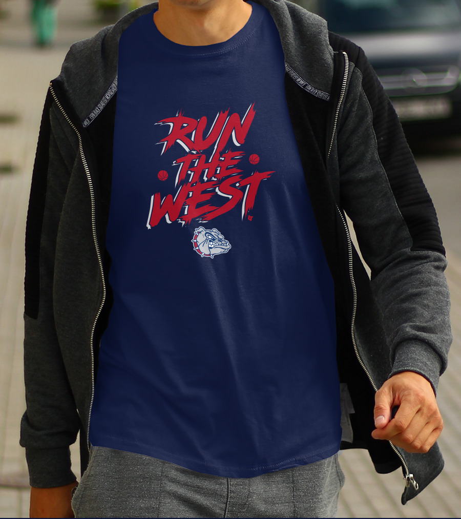 Gonzaga Run The West Bulldogs Basketball T-Shirt