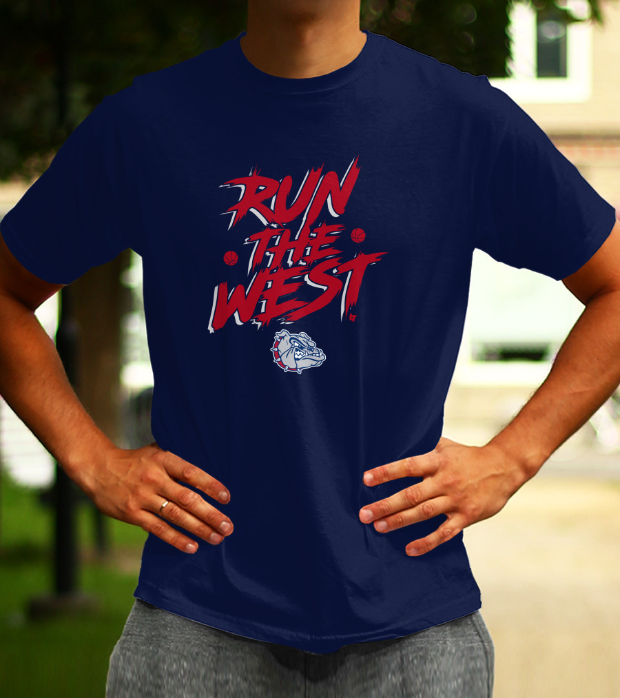 Gonzaga Run The West Bulldogs Basketball T-Shirt