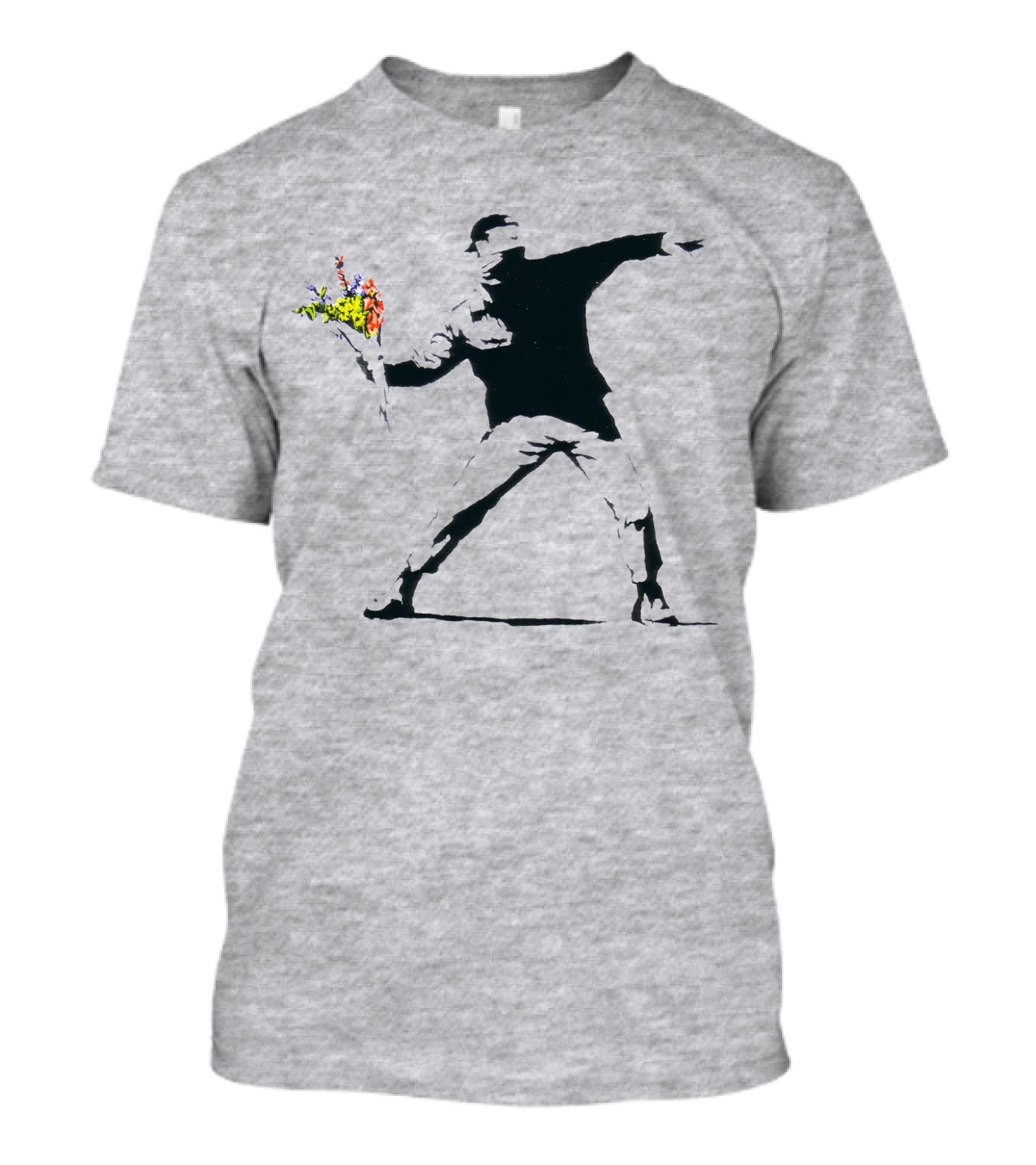 Banksy Flower Thrower Stencil T-Shirt