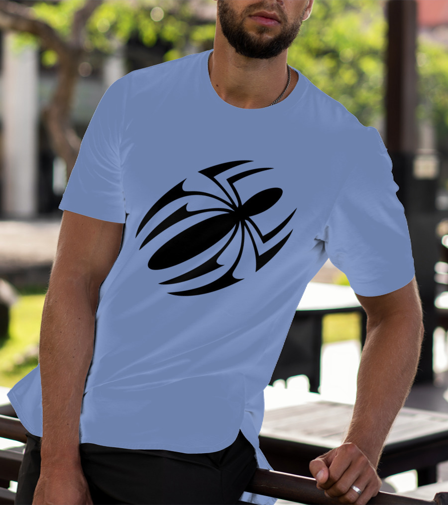 Scarlet Spider Iconic Symbol Blue Background T-Shirt