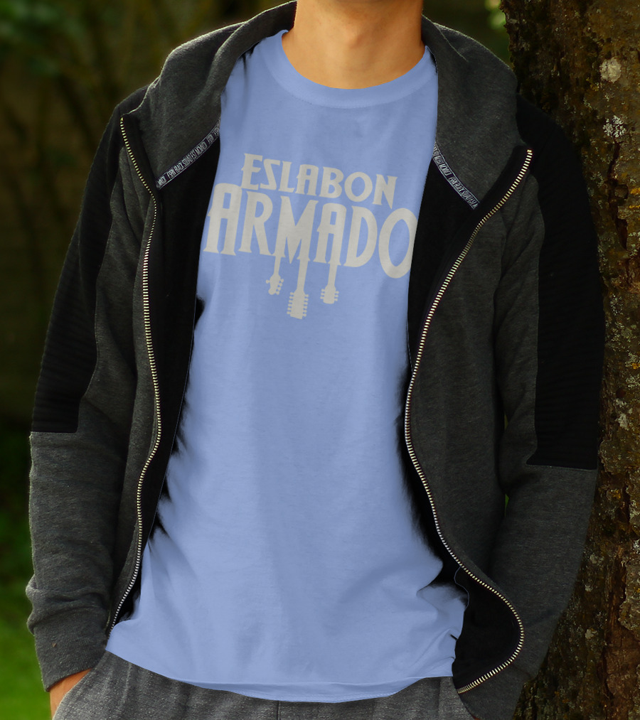 Eslabon Armado Guitar Typography T-Shirt