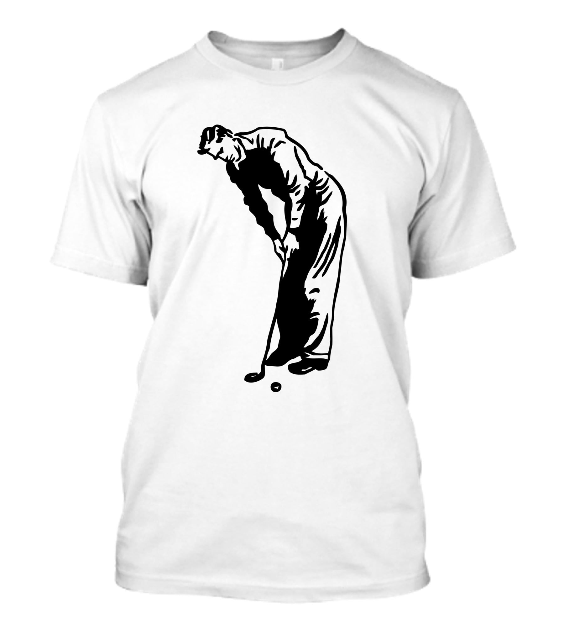 Jack Nicklaus Yellow Golfer Silhouette On Orange T-Shirt