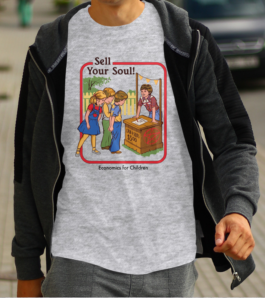 Sell Your Soul Economics For Children Cash 4 Souls $5.00 T-Shirt