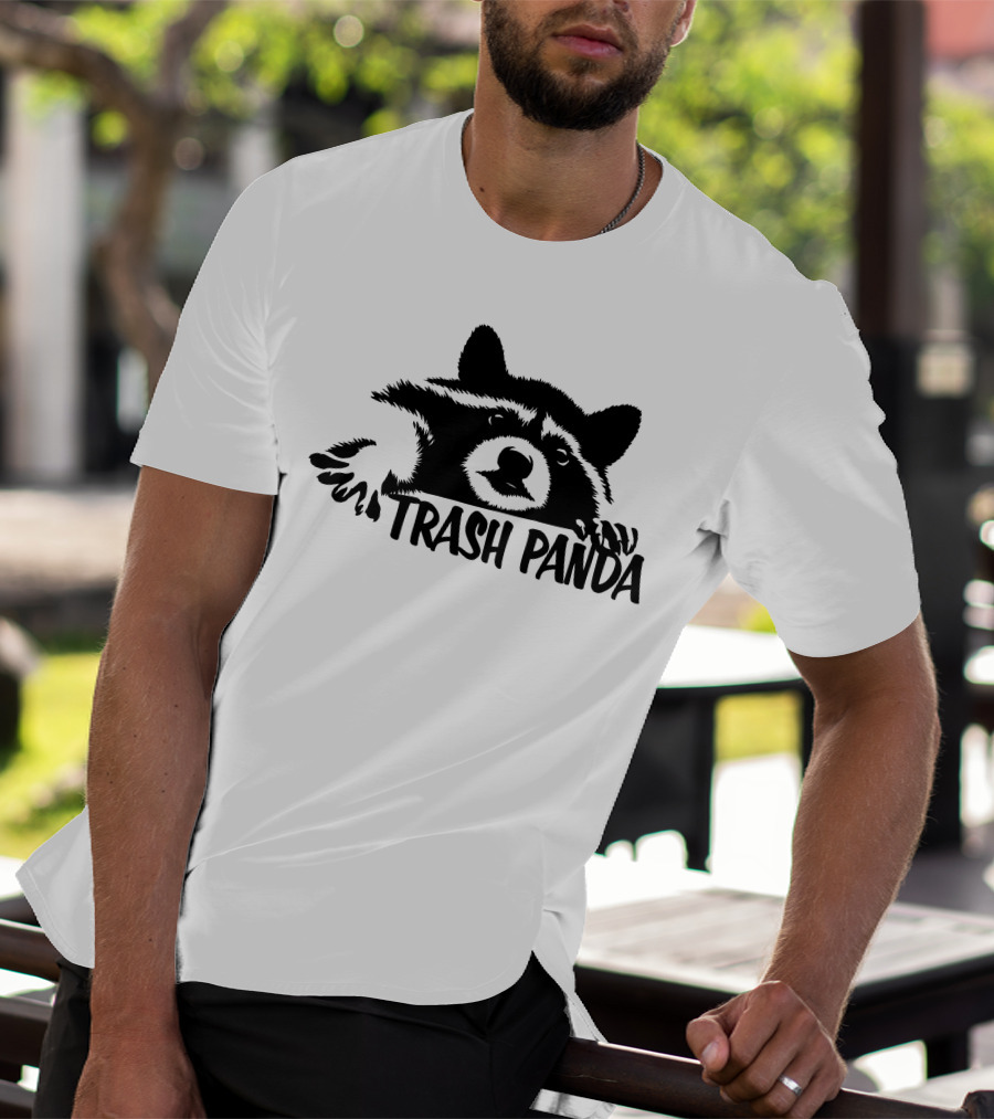 Trash Panda Raccoon Peeking Out T-Shirt