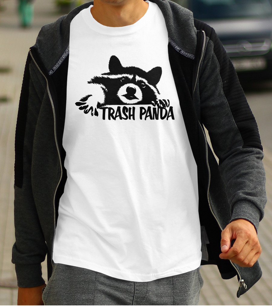 Trash Panda Raccoon Peeking Out T-Shirt