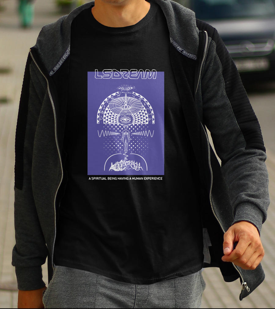 Lsdream A Spiritual Being Having A Human Experience Heartspace T-Shirt