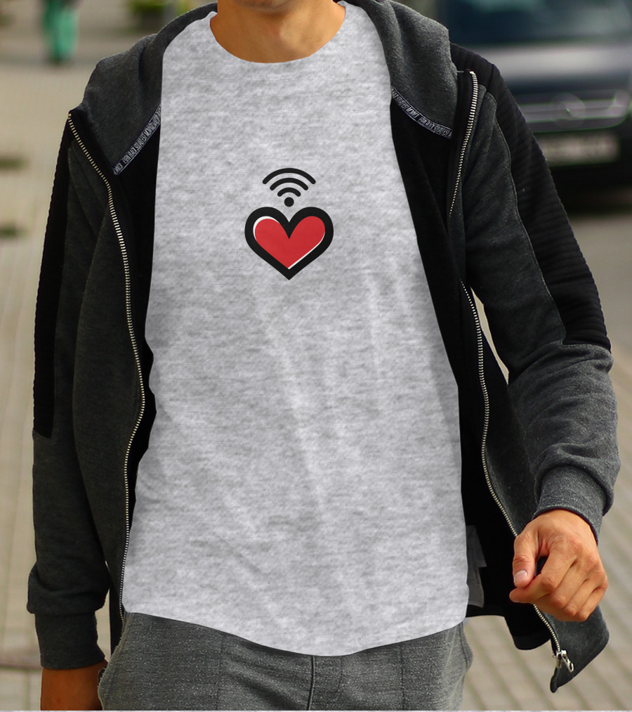 Straykids Seungmin Love Red Heart With Wifi Signal T-Shirt