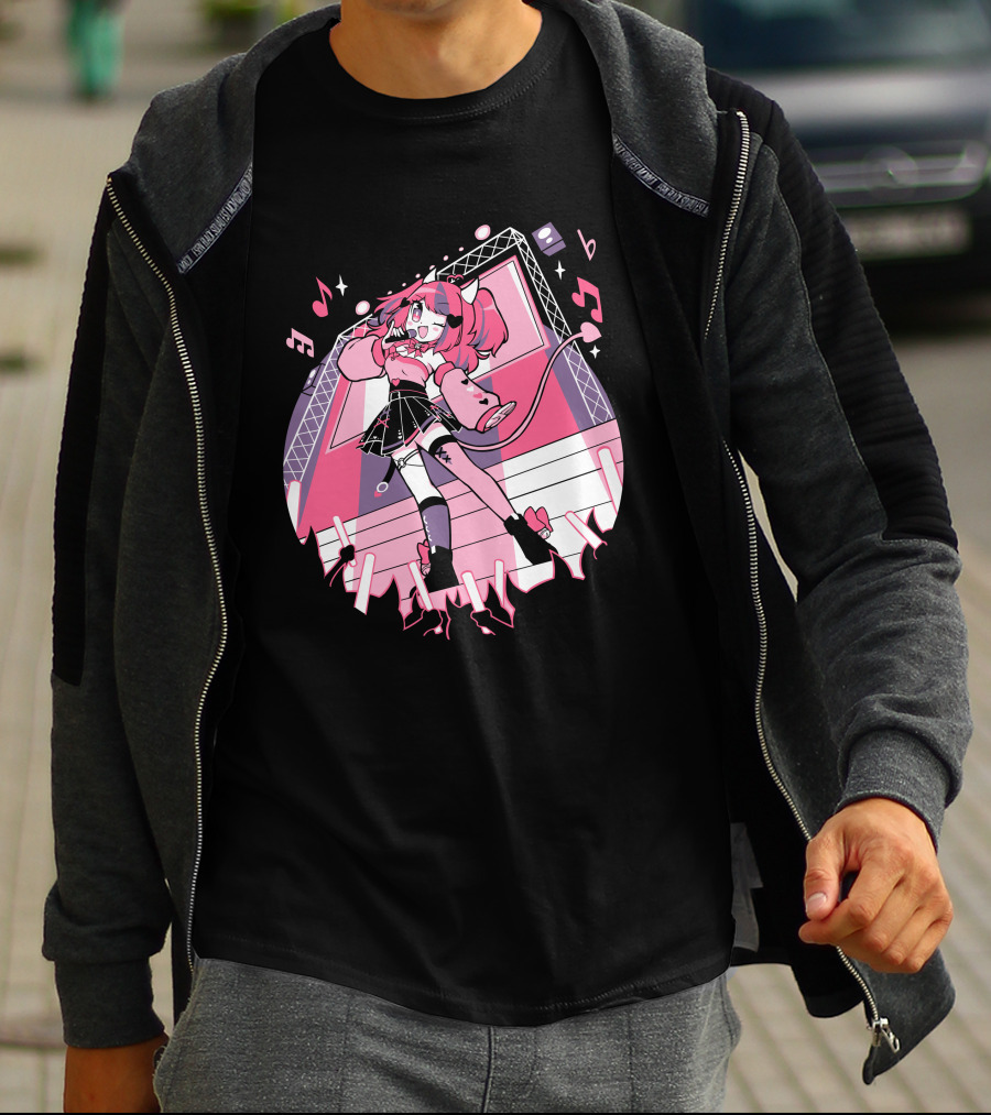 VShojo Merch Ironmouse Idol Performance Stage Anime Aesthetic T-Shirt