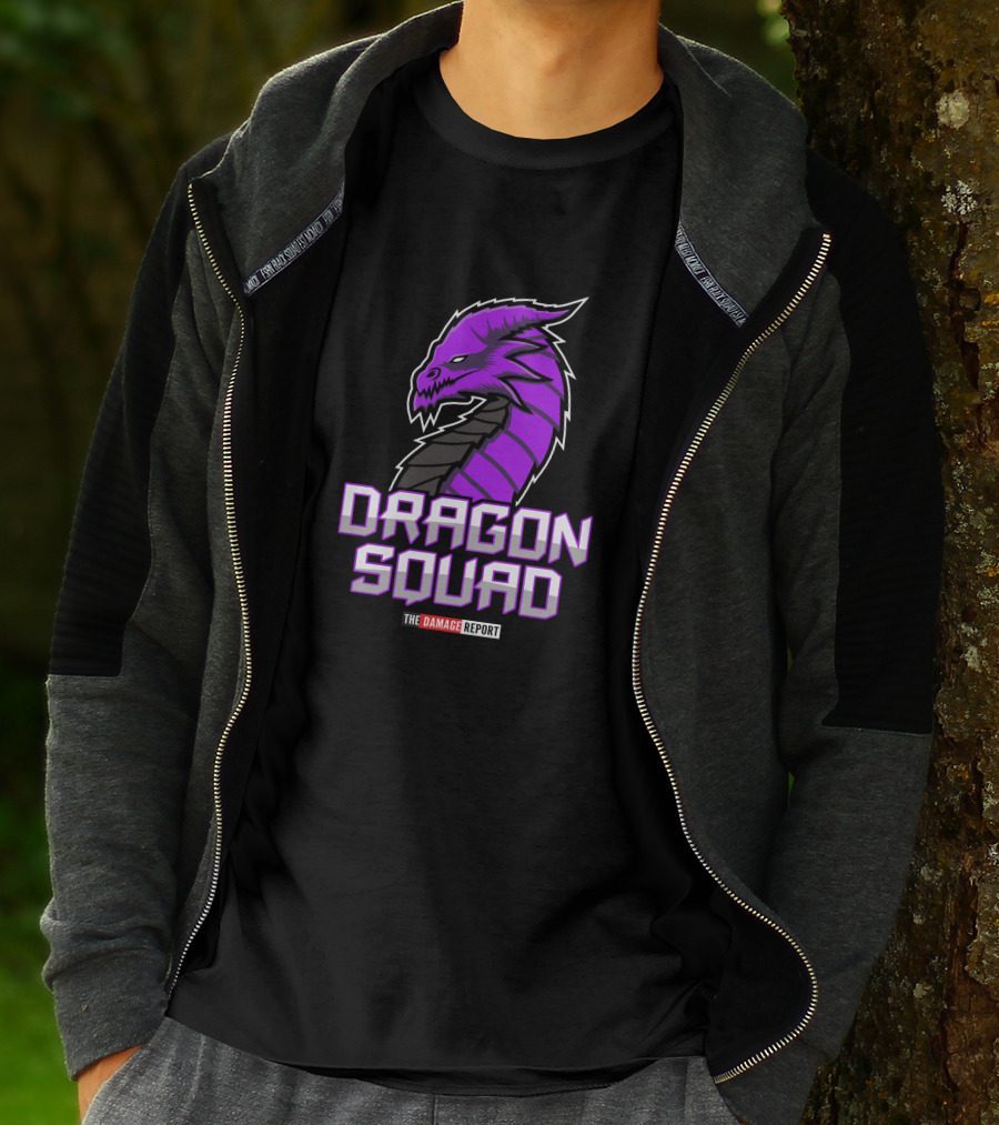 Purple Dragon Squad The Damage Report Purple Dragon Daddy Merch T-Shirt