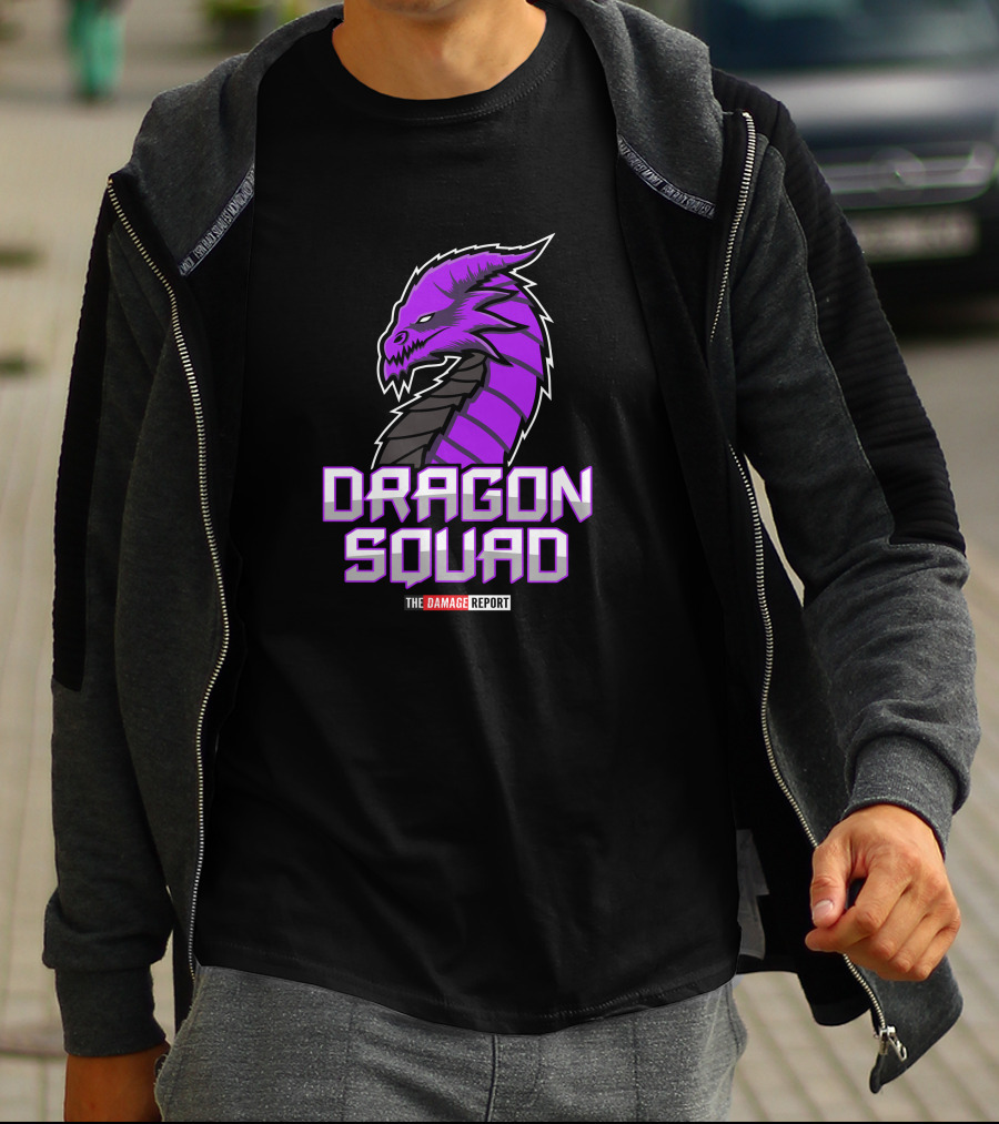 Purple Dragon Squad The Damage Report Purple Dragon Daddy Merch T-Shirt