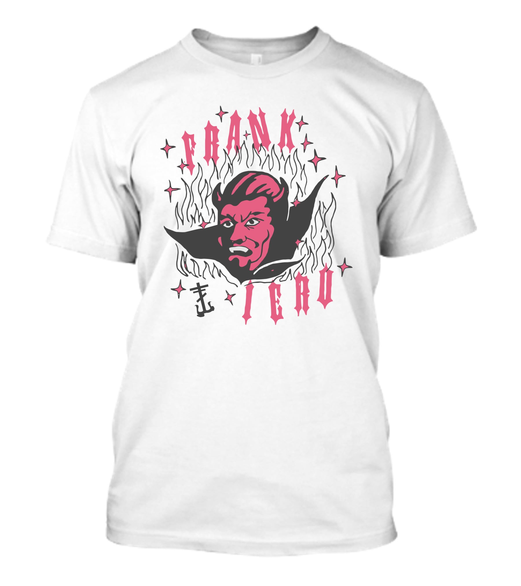 Frank Iero Devil Face Flames Kings Road Merch T-Shirt