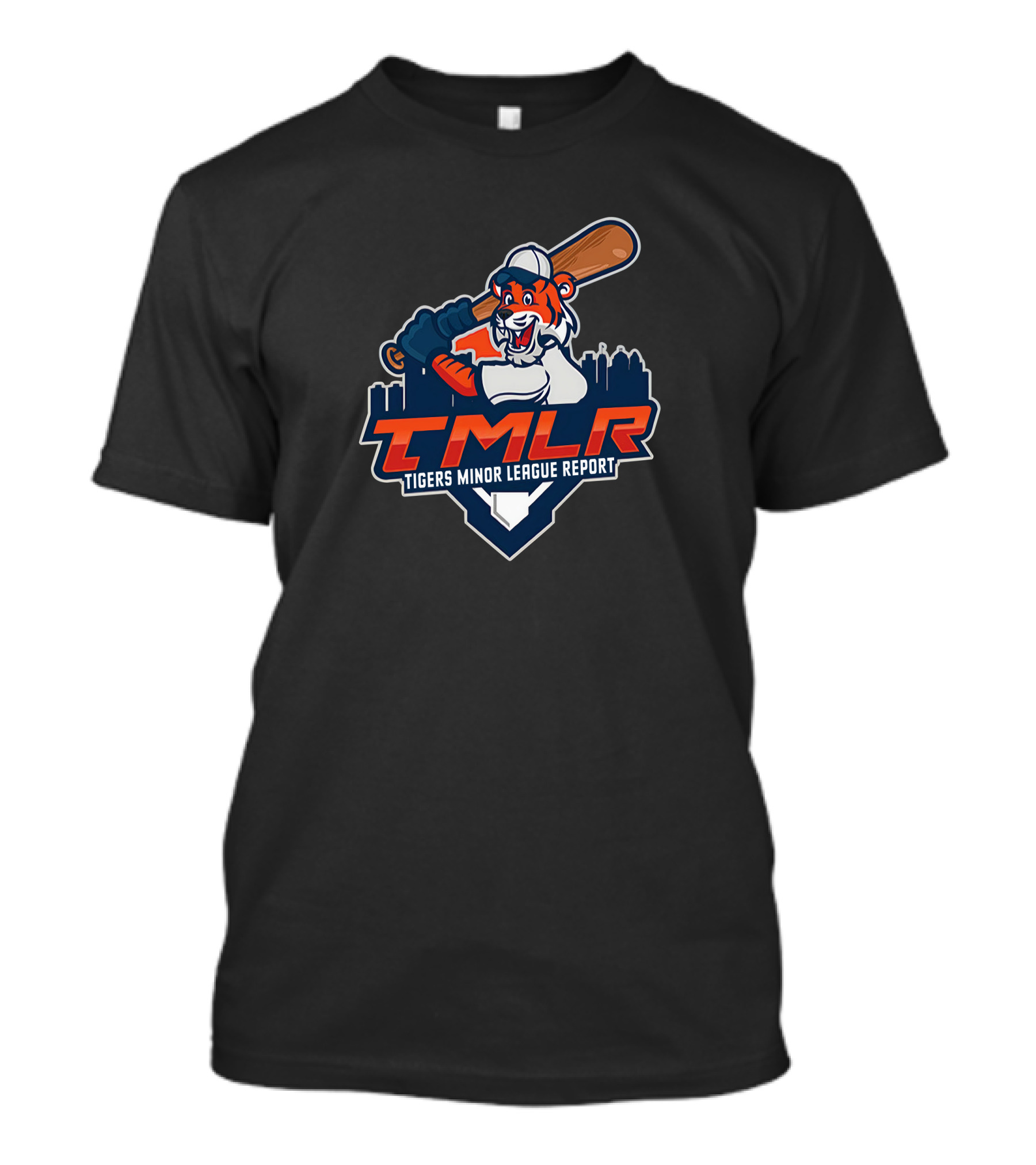 TMLR Tigers Minor League Report Baseball Tiger With Bat T-Shirt