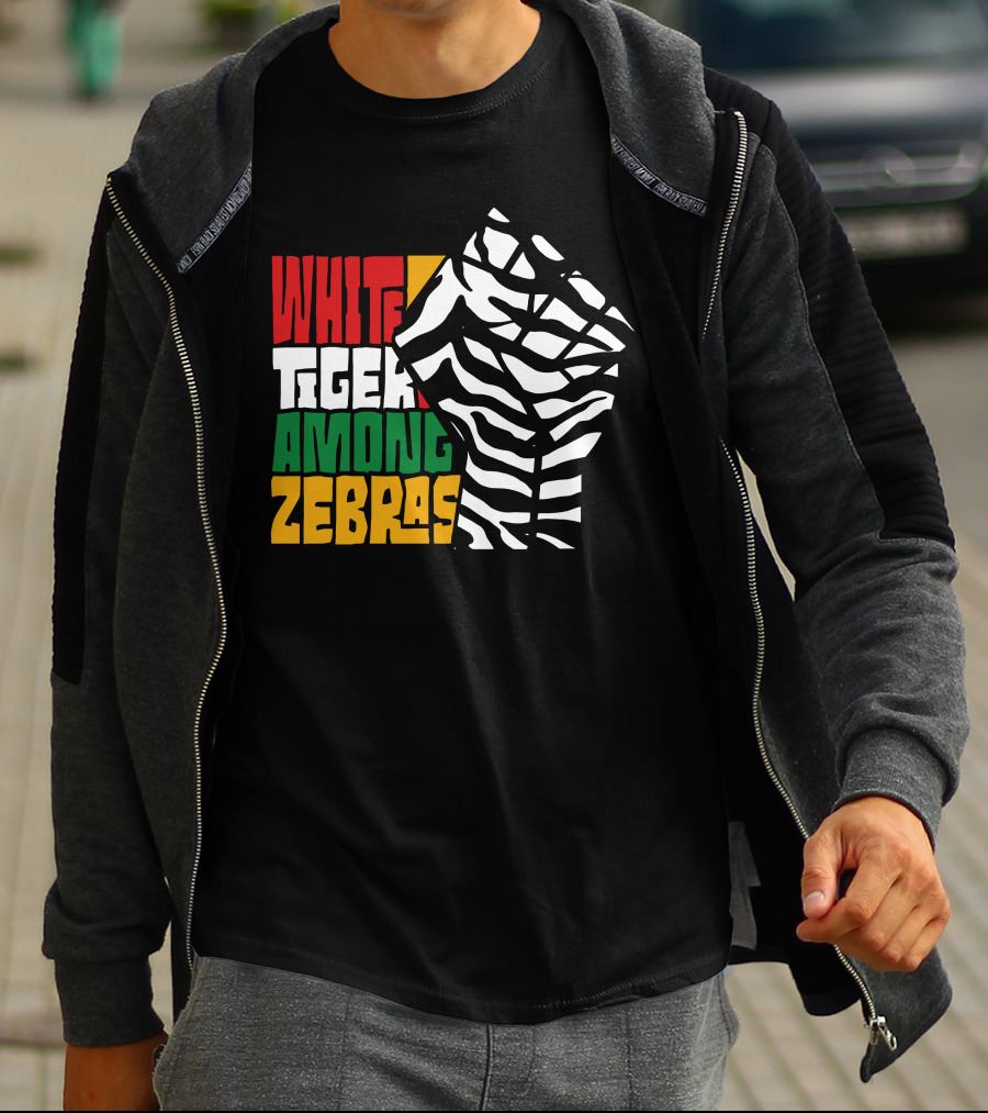 White Tiger Among Zebras Nick Shin Merciless Tiger T-Shirt