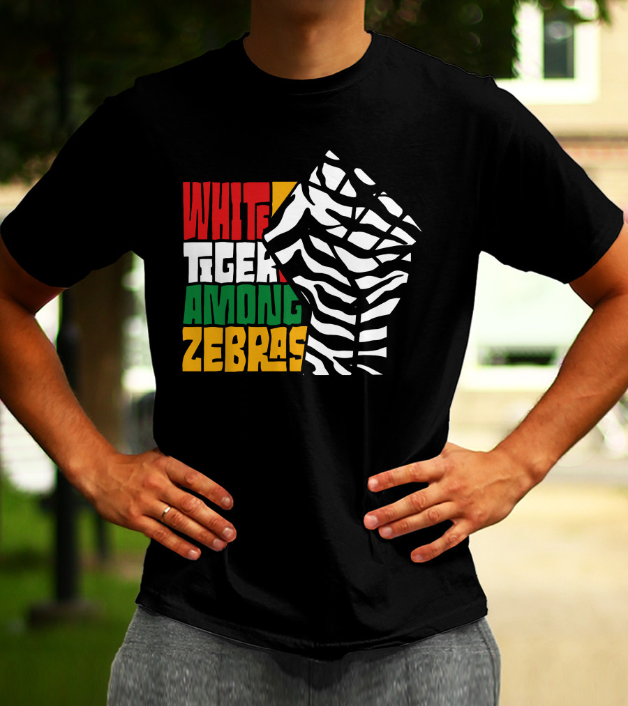 White Tiger Among Zebras Nick Shin Merciless Tiger T-Shirt