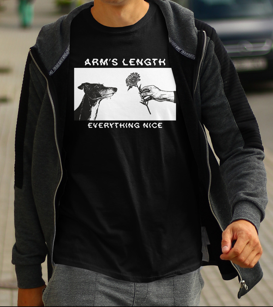 ARM'S LENGTH EVERYTHING NICE Dog And Flower T-Shirt