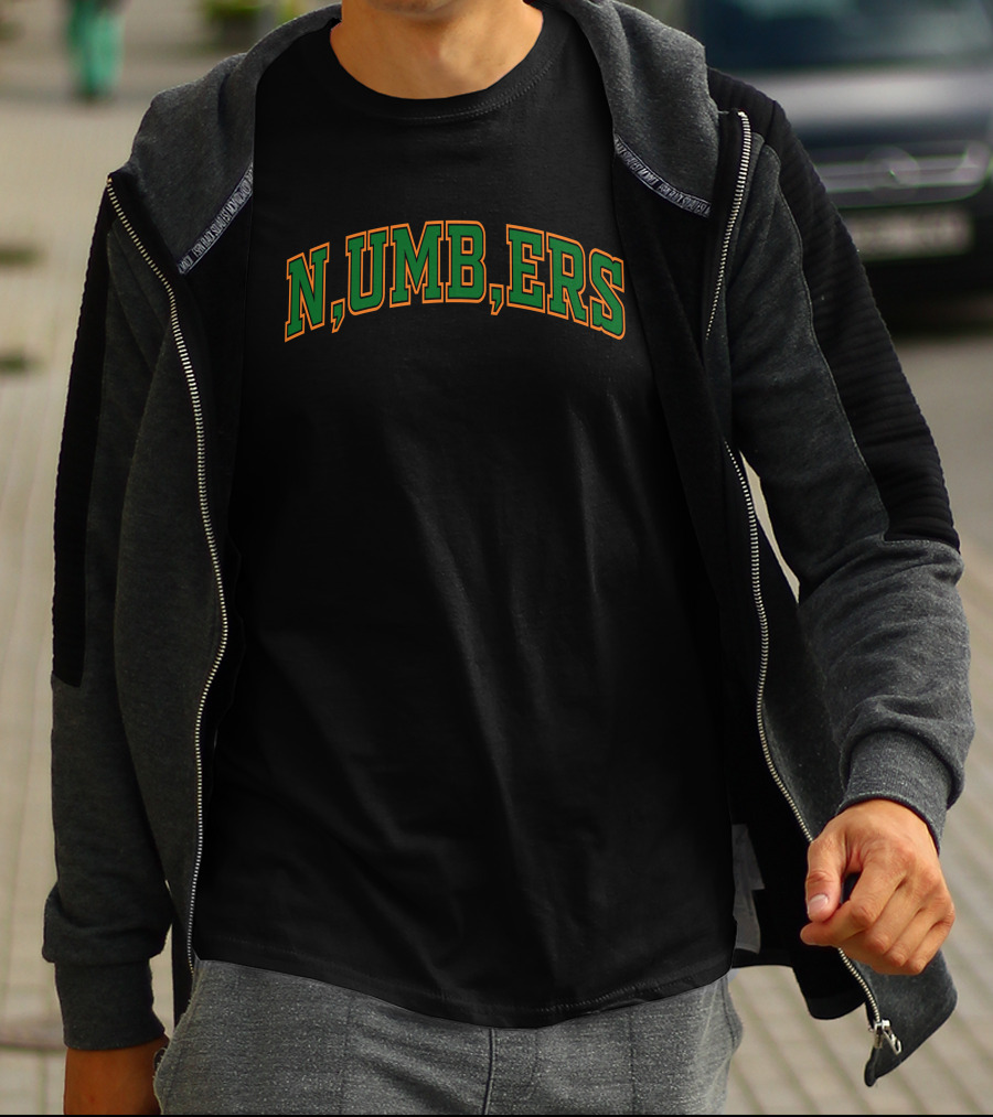 Larry June Midnight Organic Numbers Green T-Shirt